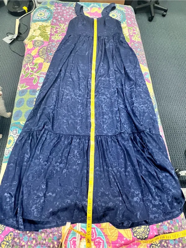 Lulu's Arlaith Navy Jacquard Lace-Up Corset Maxi Dress NWT XL - Image 14