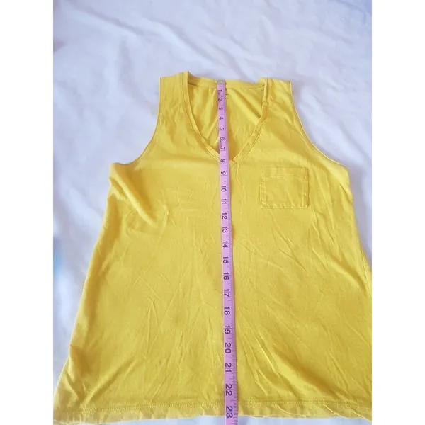 Madewell Womens Blouse Top Tank Sleeveless Preppy Bohemain Boho Yellow Sz Small - Image 9