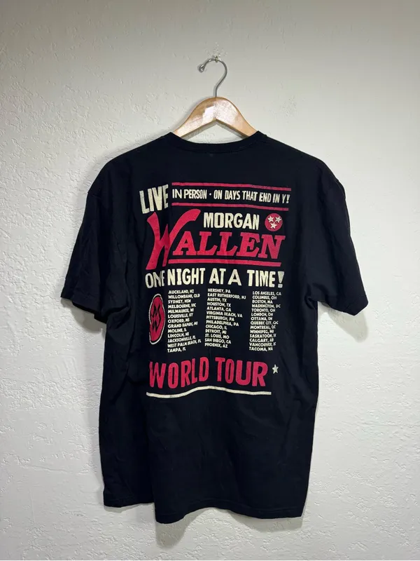 Morgan Wallen One Night At A Time World Tour Tee 2XL - Image 2