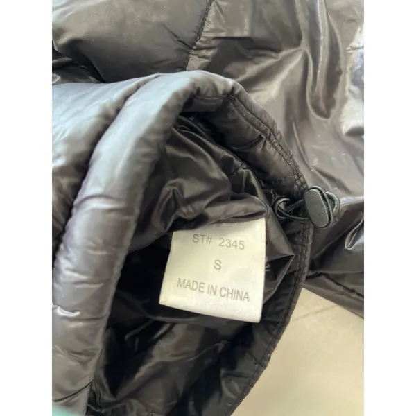 ANWND Cropped‎ Puffer Jacket Full Zip Quilted Lightweight Black Size S - Image 3
