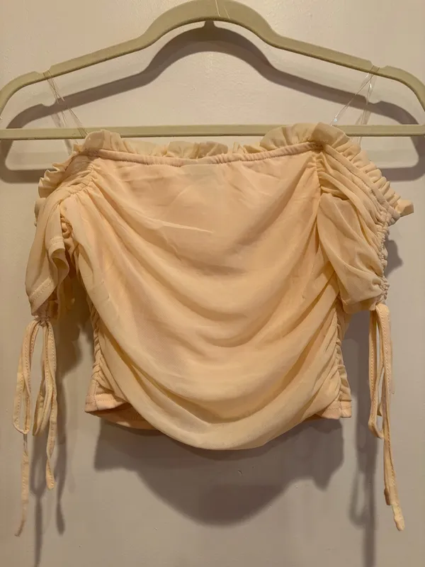 Windsor Hooked In Ruched Crop Top - Image 6