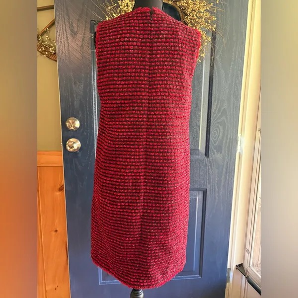 Ann Taylor Textured Red Midi Dress - Image 4