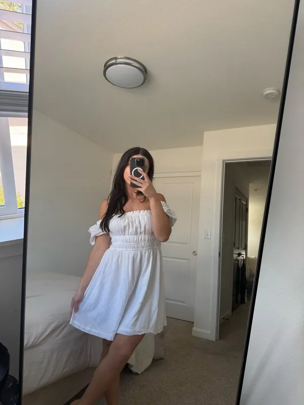 Bp off the shoulder smocked dress - Image 4