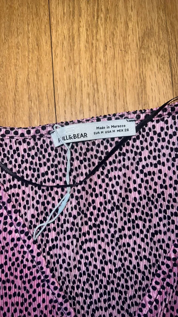 Pull & Bear Polka Dot Wrap Top - Image 2
