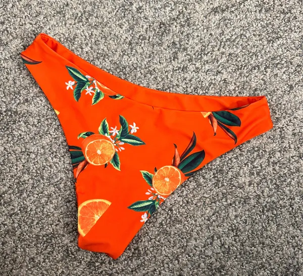 Zaful Orange Blossom Print Bikini Set - Image 10