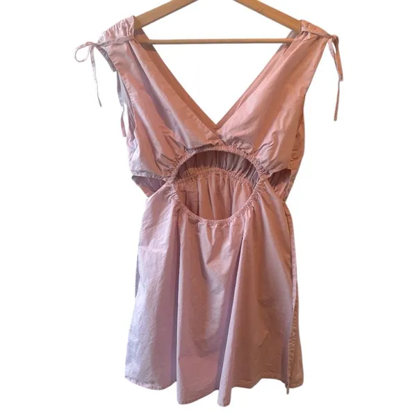 Whiteroom + Cactus Lavender Mini Dress Medium Cut-Out lavender romantic feminine - Image 2