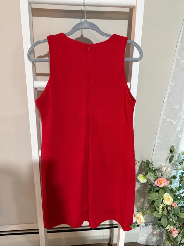 Design Lab Red Sleeveless Shift Mini Dress - Image 3