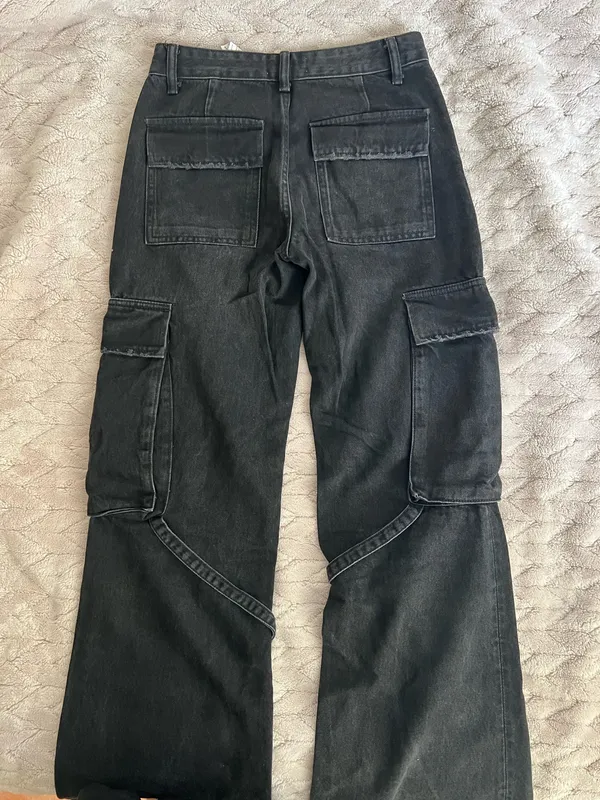 ZARA Cargo Jeans Black - Image 3