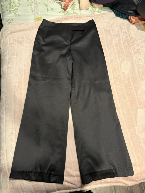 Black Flare Work Pants - Image 2