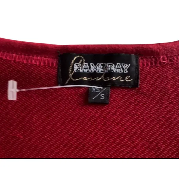 Gameday Couture Red Black‎ Gingham Oversized High Low Casual Relaxed Shirt - Image 4