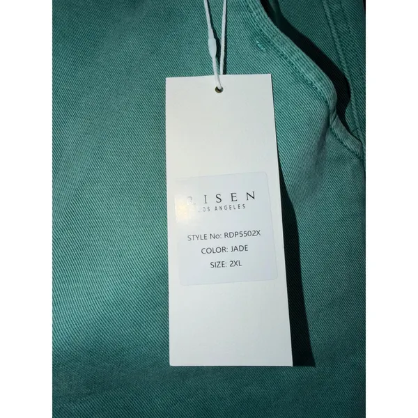Risen Jeans Jade Green Cargo Pants Wide Leg High Rise NWT 2XL RDP5502X - Image 7