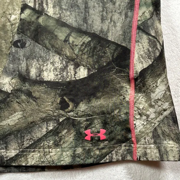 Under Armour ColdGear‎ Scent Control Hoodie Womens Medium Mossy Oak Camo Pink - Image 6