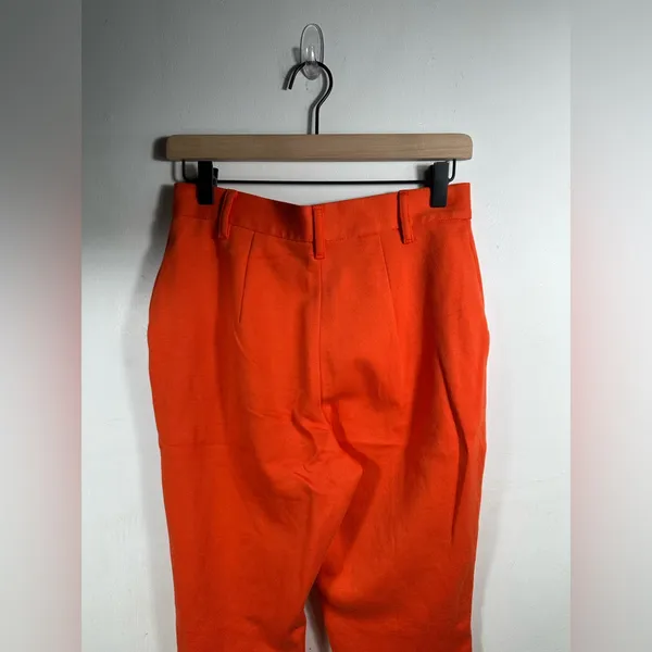 Urban Outfitters Orange Flare Pants‎ High Rise Retro Wide Leg Women’s M - Image 7