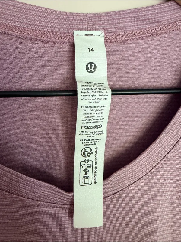 Lululemon Swiftly Tech Waist Length Long-Sleeve Shirt 2.0 Lavender - Image 5