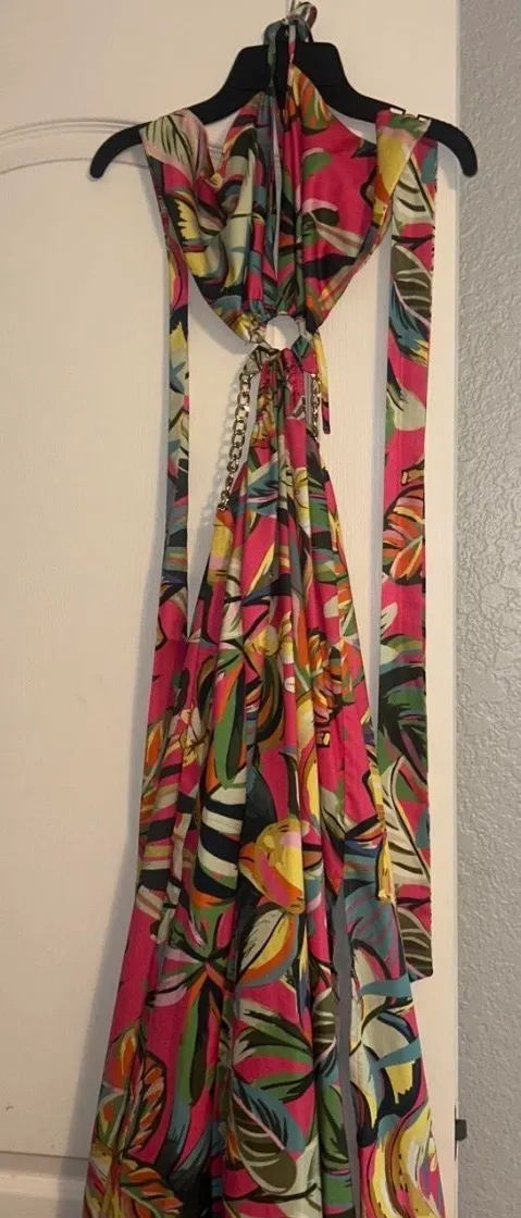 Cut out tropical boutique maxi dress - Image 5