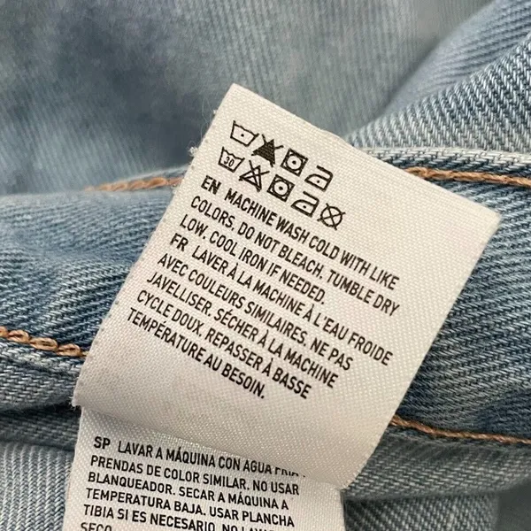 American Eagle Outfitters Mom Jeans Size 6 Light Wash Hemp Denim High Rise - Image 9