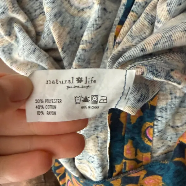 NWT Natural Life Flowy Boho Pleated Floral Print‎ Top Size XS - Image 5