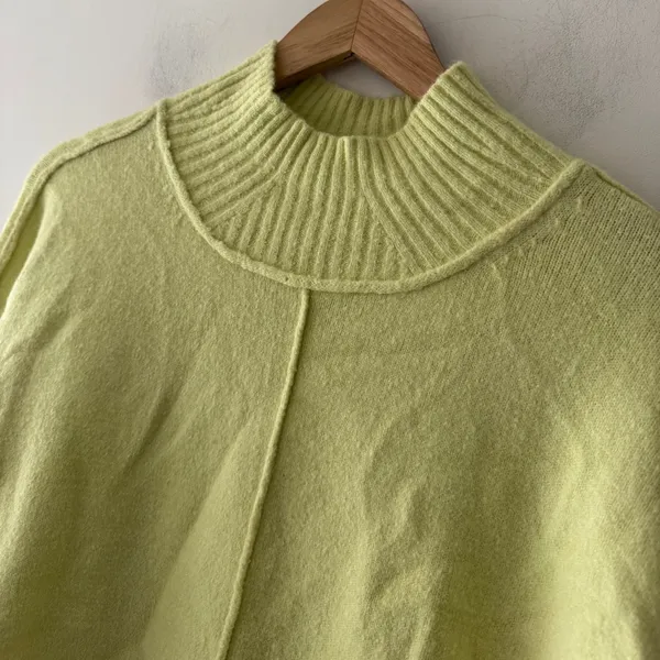 Anthropologie Maeve Gretchen Mock Neck Cozy Sweater Yellow Wool Blend‎ - Image 4
