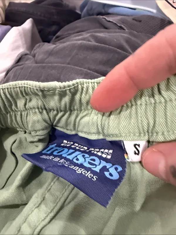 Big Bud Press Trousers in Sage Green Size Small - Image 5