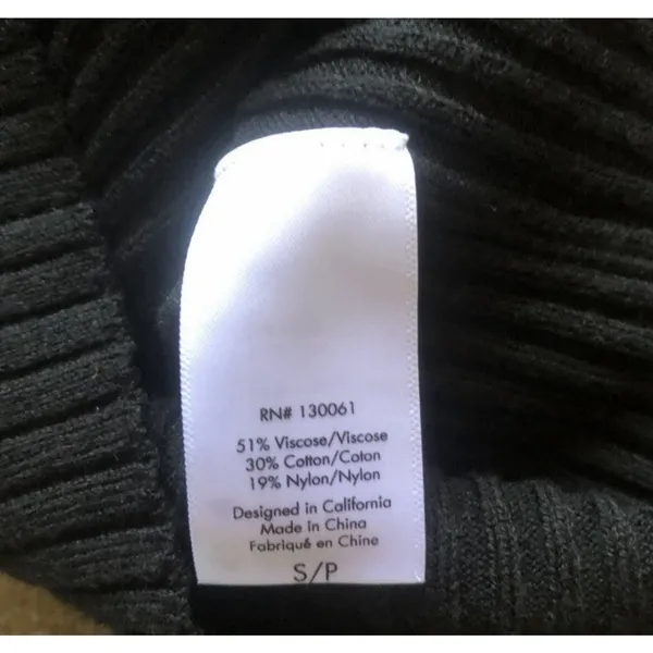 L*Space Camryn Black Ribbed Knit Sweetheart Neck Sweater Women’s Small NWT - Image 8