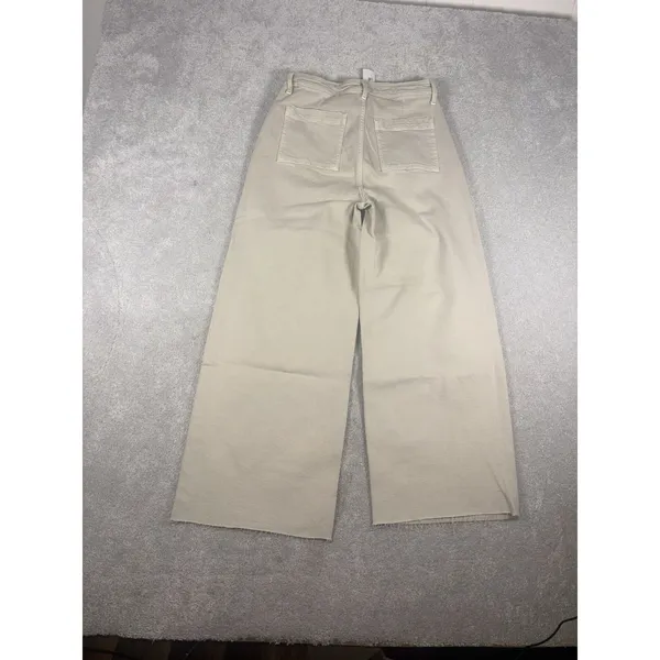 the drop‎ kori jeans wide leg nwt raw hem fray 29 Beige - Image 5