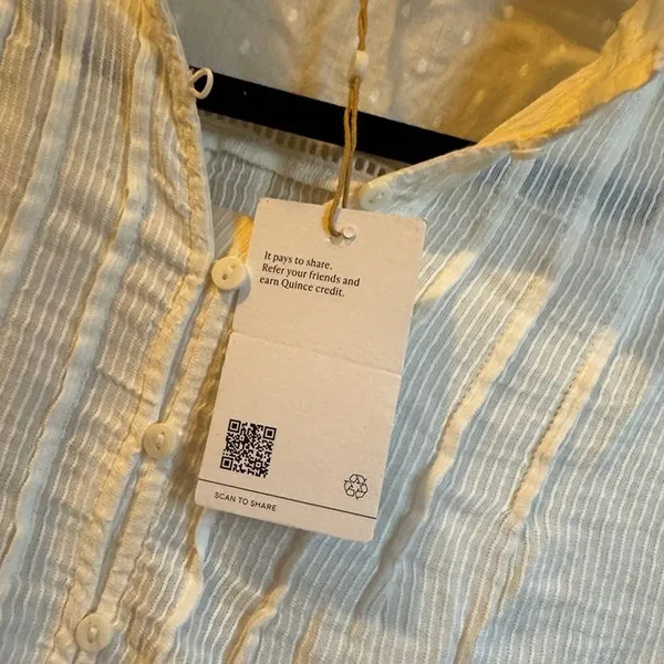 Quince NWT Organic Textured Cotton Peasant Blouse - Image 6
