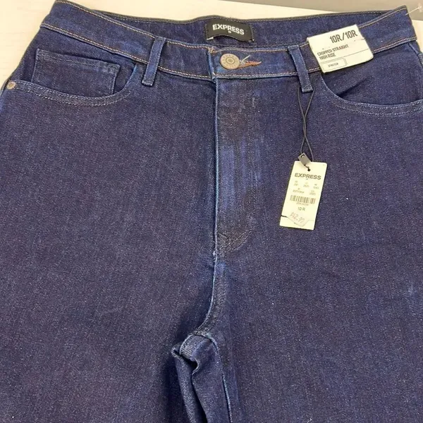 Express Cropped Straight High Rise stretch 10 jeans - Image 2
