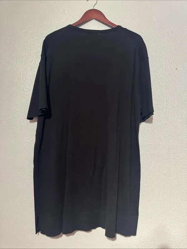 Vintage Eddie Bauer Solid Black Crewneck T-Shirt Womens XL Tall Gorpcore Tee - Image 4