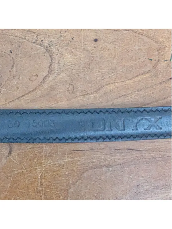 Vintage Onyx Hardware Patina Black Leather Western Belt 30 - Image 2