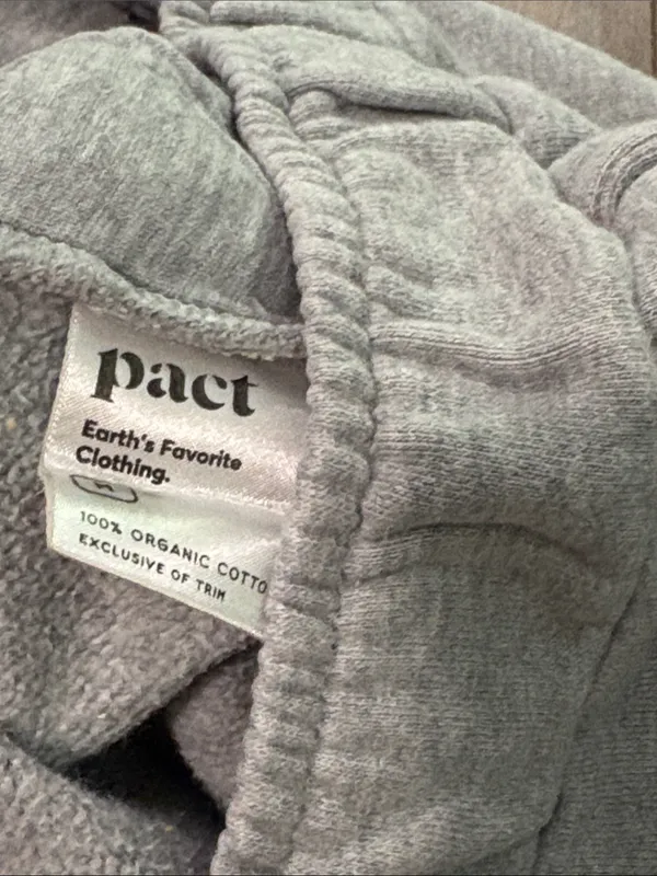 Pact Organic Cotton Cloud Brushed Fleece Jogger Sweatpants Gray Medium - Image 7
