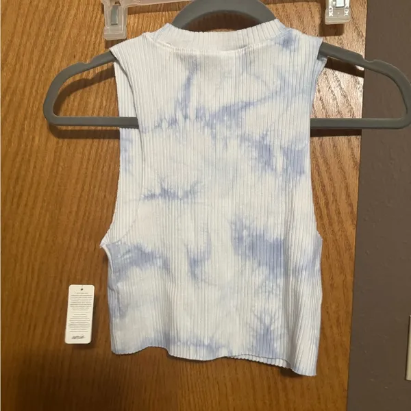 NWT aerie cropped tank blue and white - Image 4