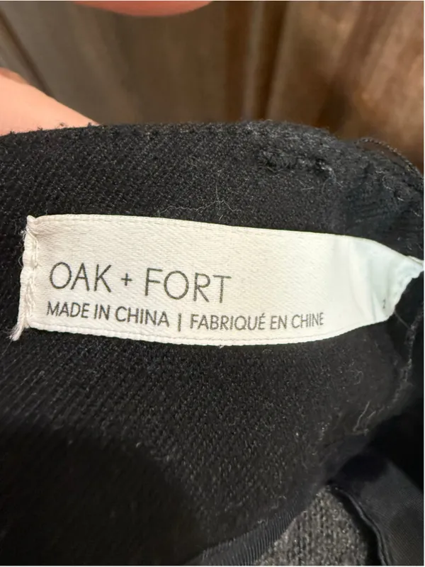 Women's Oak + Fort Black Wide Leg Trousers Size 2 - Image 4