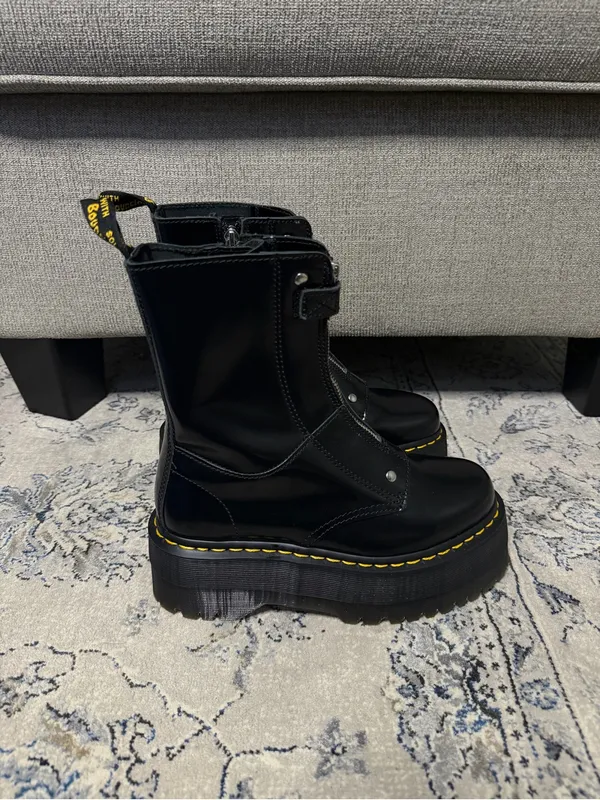Dr Martens Jetta Hi Max Leather Platform Boots - Image 4
