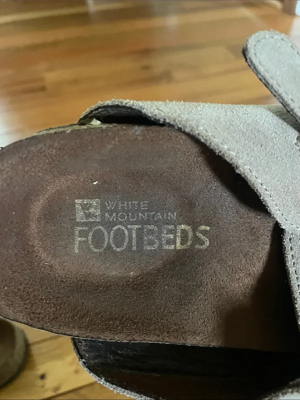 White Mountain Beige Suede Footbed Clogs - Image 2