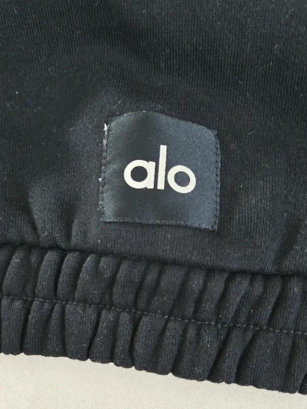 ALO Yoga Black Stretch Logo Sports Bra Size L - Image 3