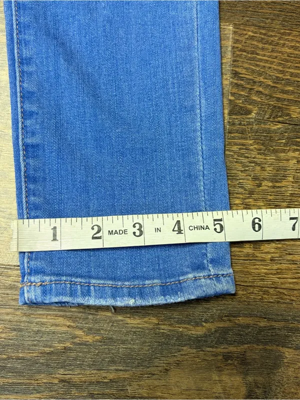 American Eagle Women's 12 X-Long Super Stretch Jeggings Blue Denim Jeans - Image 2