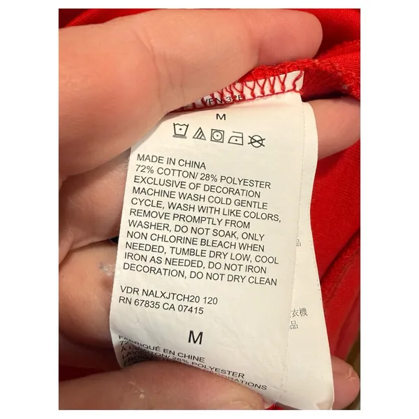 Nautica Colorblock Hoodie Women’s Medium Red Navy White Pullover 2019 - Image 11