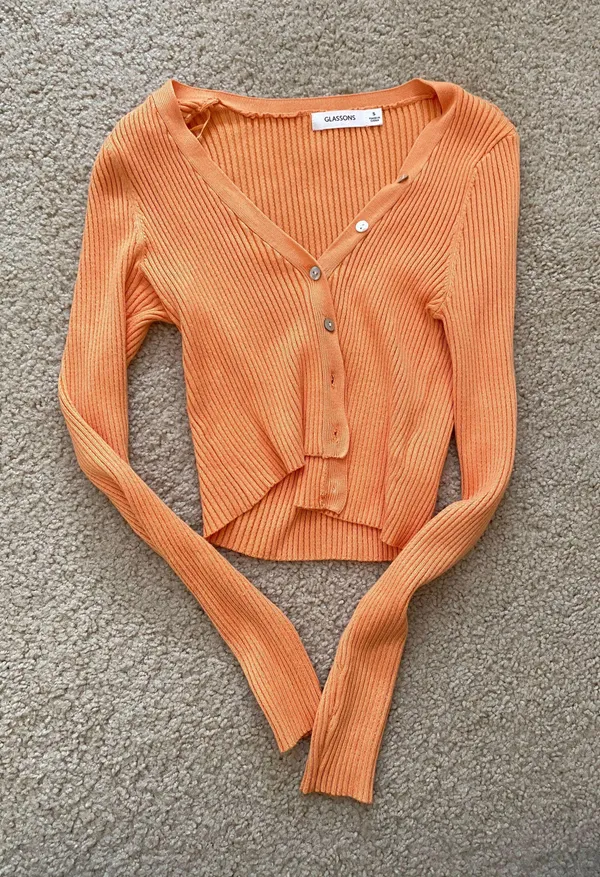 Glassons Orange Crop Top - Image 2