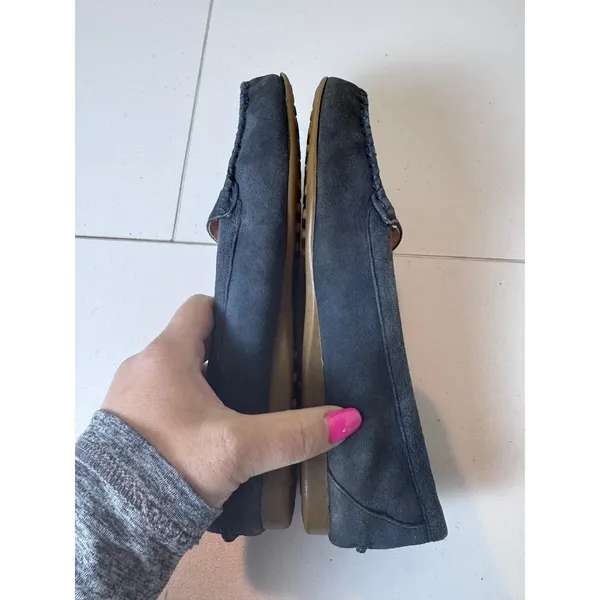 Kate Spade Carmen Driving‎ Moccasins Women Size 6 Blue Suede Loafers Minimalist - Image 5