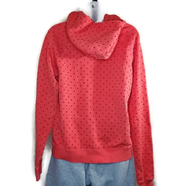 Nike Coral Polka Dot Long Sleeve Hoodie Medium - Image 2