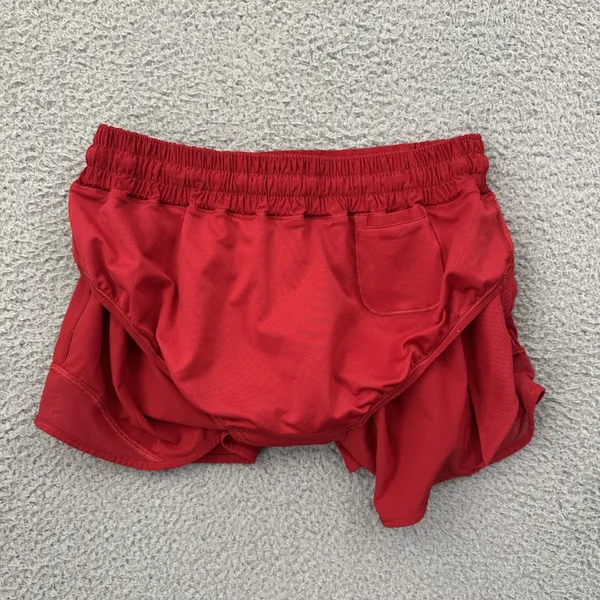 Lululemon Hotty Hot Shorts Low Rise 4" Dark Red Athletic Athleisure Women's 6 - Image 5