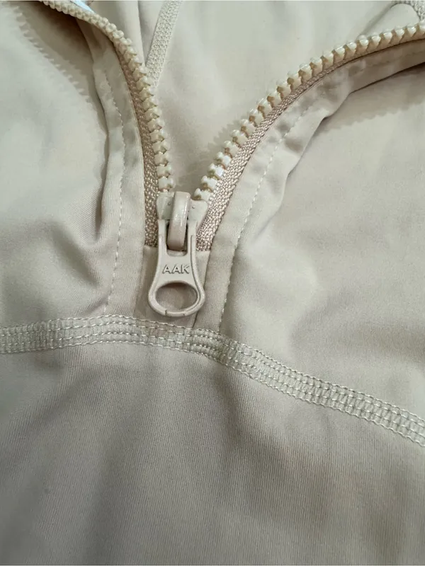 Amazon Slim Fit Yoga Half Zip Top Tan Pink Size S - Image 5