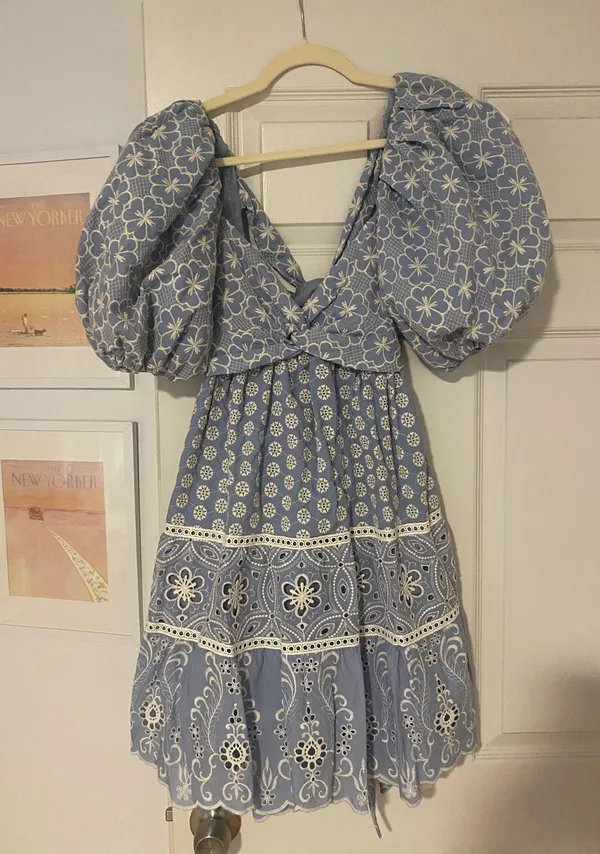 Alice + Olivia Mini Dress Blue - Image 2