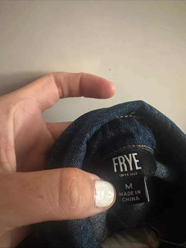 NWOT Frye Denim Button Down Mini Dress Dark Wash - Image 8