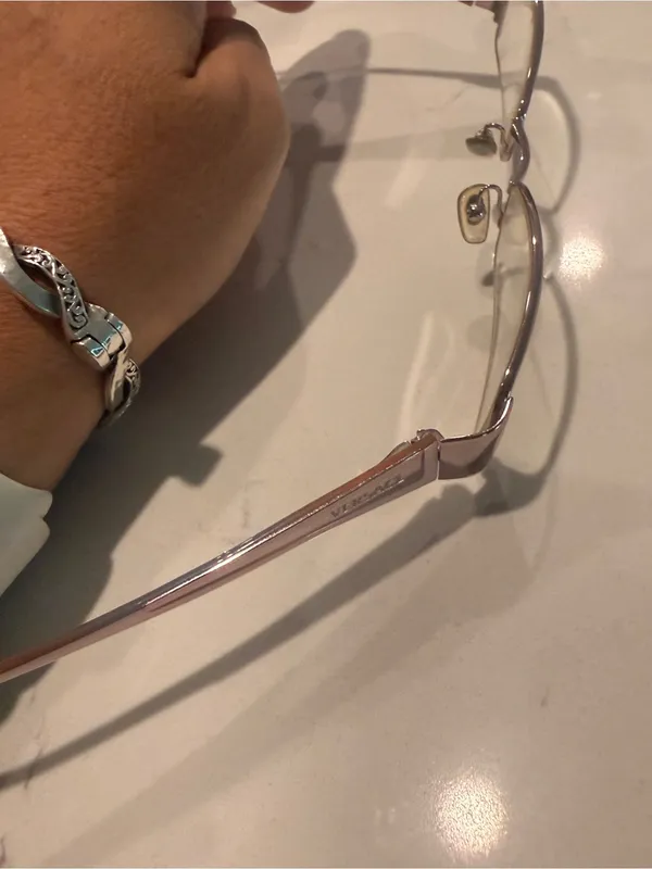 Versace MOD 1084 1056 Pink Metal Rectangle Eyeglass Frames - Image 9