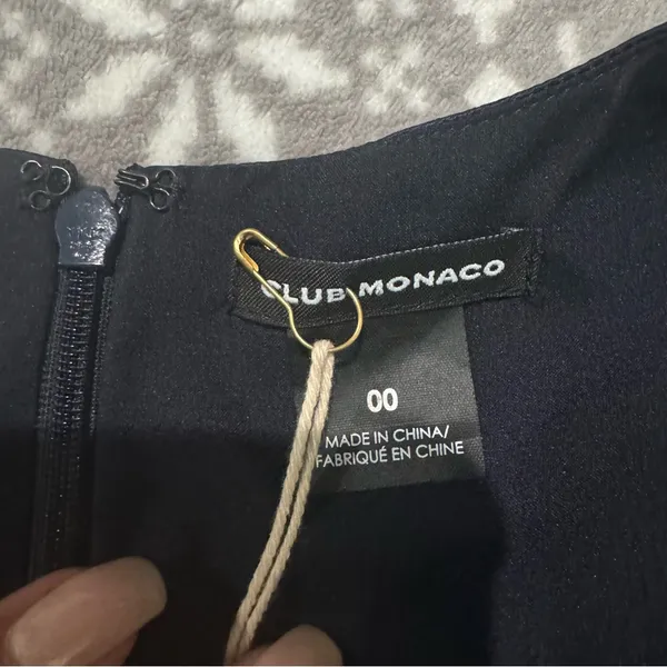 NWT Club Monaco Dallyce Dress Navy Size 00 Minimalist‎ Flowy Effortless Elegant - Image 5