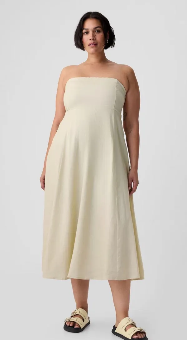 Gap LINEN BLEND MIDI DRESS - Image 3