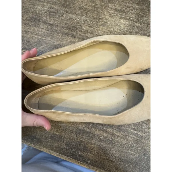 Vince Womens Leah Square Toe Leather Ballet Flats Beige Nude Size 40 US 9 - Image 10