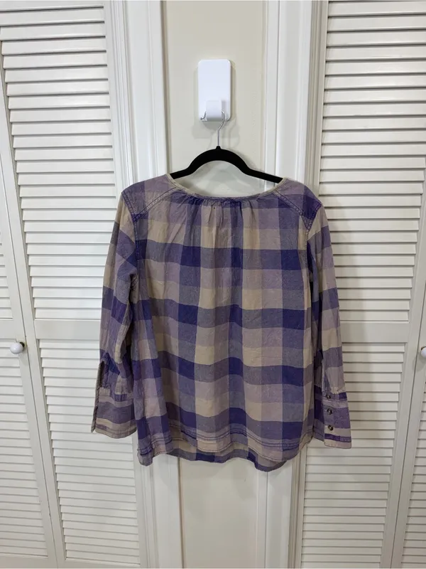 Free people Big Bow Plaid Pullover - Image 6