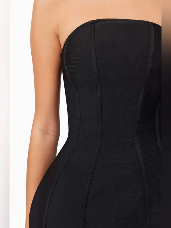 ELLIATT Rose Strapless Mini Dress In Black, Size Small, $210 - Image 5